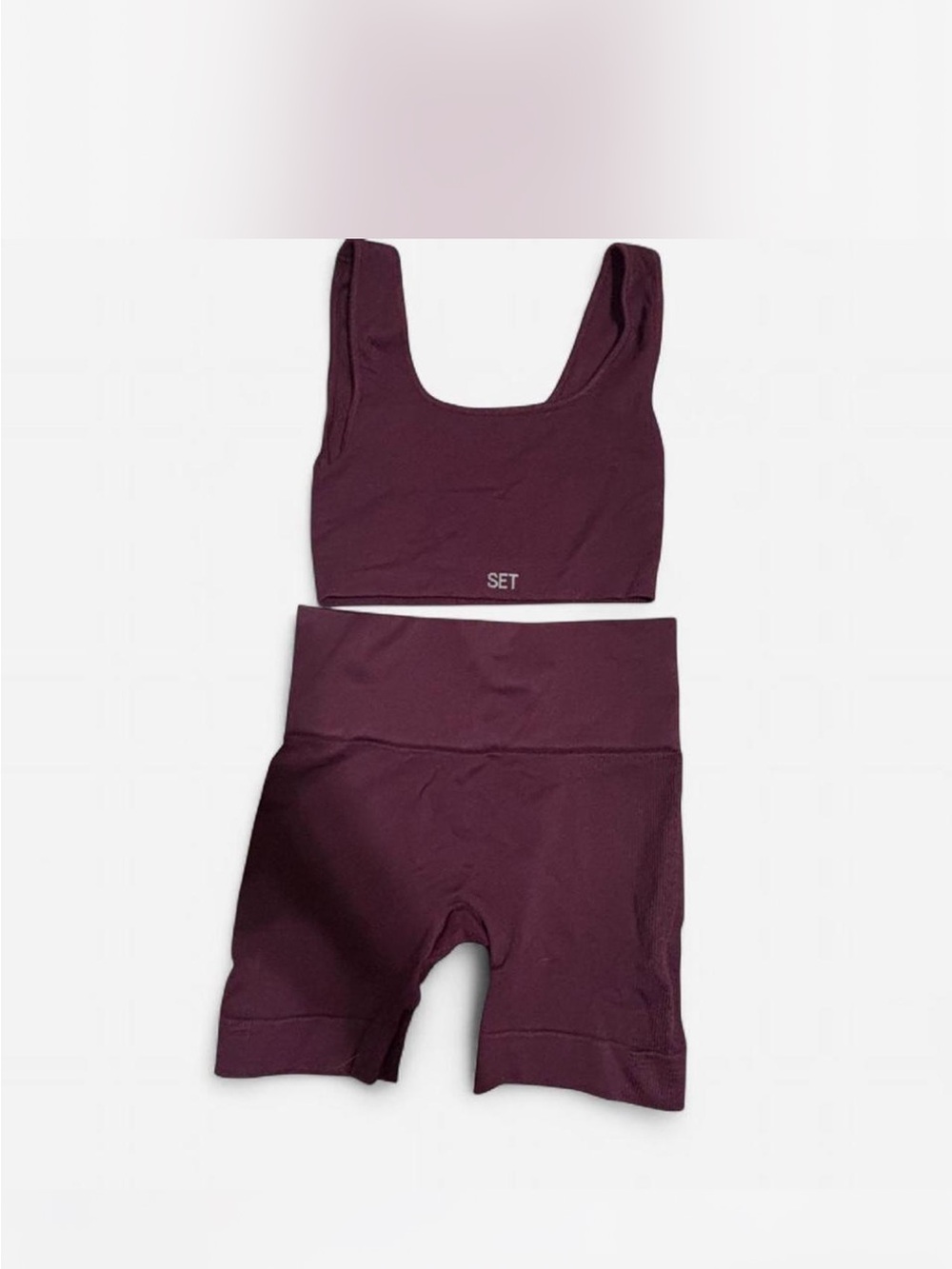 SET ACTIVE workout set in plum